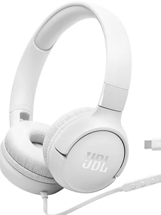 JBL Other - JBL Tune Tune 520C USB-C Hi-Res Wired On-Ear Headphones White Over-Ear Headphone